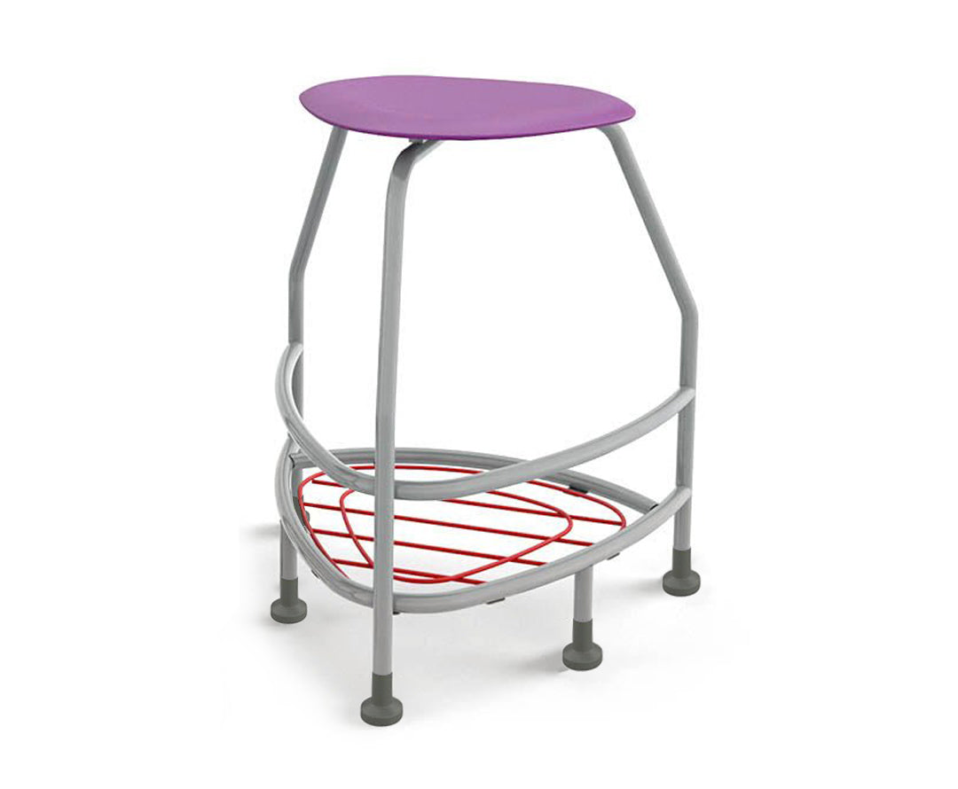 Haskell Education 360 Platinum frame Backless Chair with Bookbag Rack 30"H (TS5X1.30PL)