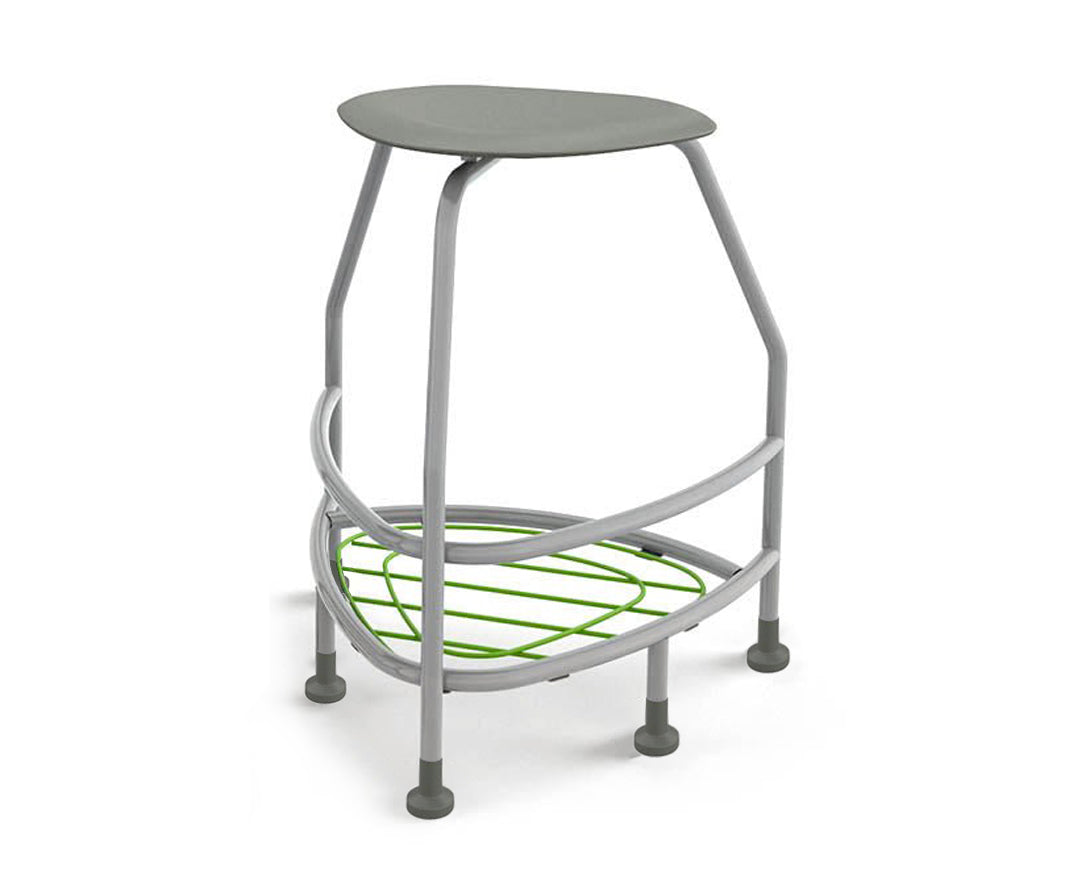 Haskell Education 360 Platinum frame Backless Chair with Bookbag Rack 30"H (TS5X1.30PL)