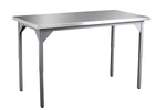 NPS Heavy Duty Adjustable Height Table Stainless Steel Top with Safety Return 36