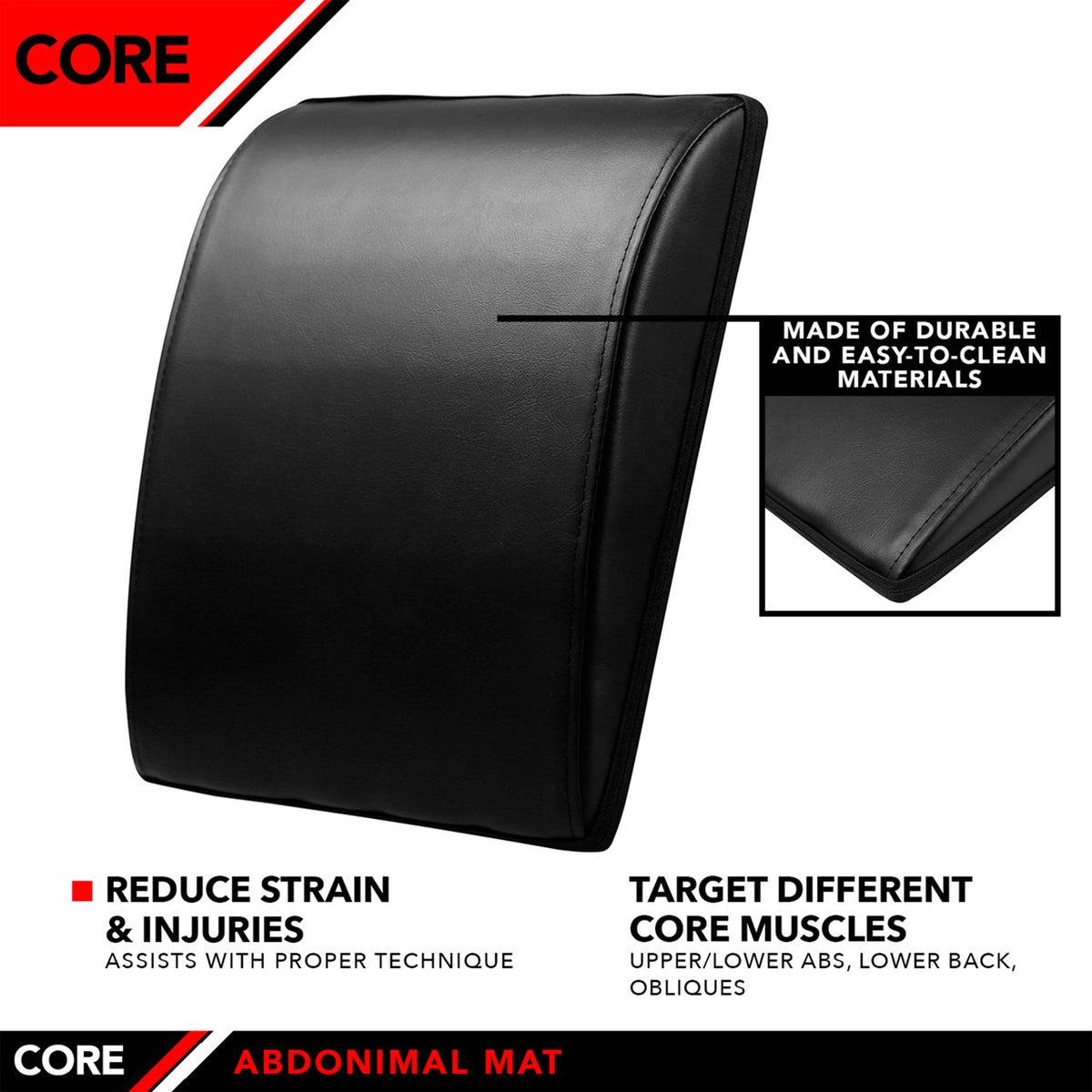 Champion Sports JFIT Core AB Pad Thick Cushioned Abdominal Support (CMP-J-ABPAD)