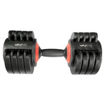 Champion Sports JFIT Adjustable Dumbbell Set with Storage Cradle 6.6lb to 55 lb (CMP-J-ADJDB55)