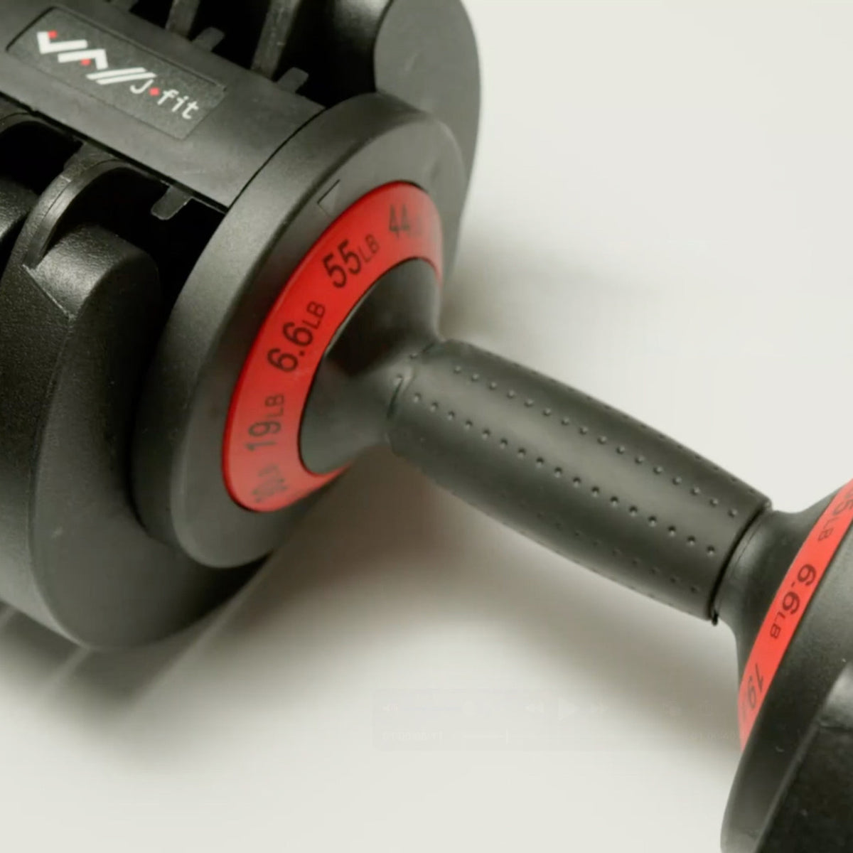 Champion Sports JFIT Adjustable Dumbbell Set with Storage Cradle 6.6lb to 55 lb (CMP-J-ADJDB55)