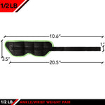 Champion Sports JFIT Adjustable Ankle Weights Strength Training 0.5 lb Pair (Set of 2) (CMP-J-AKW05)