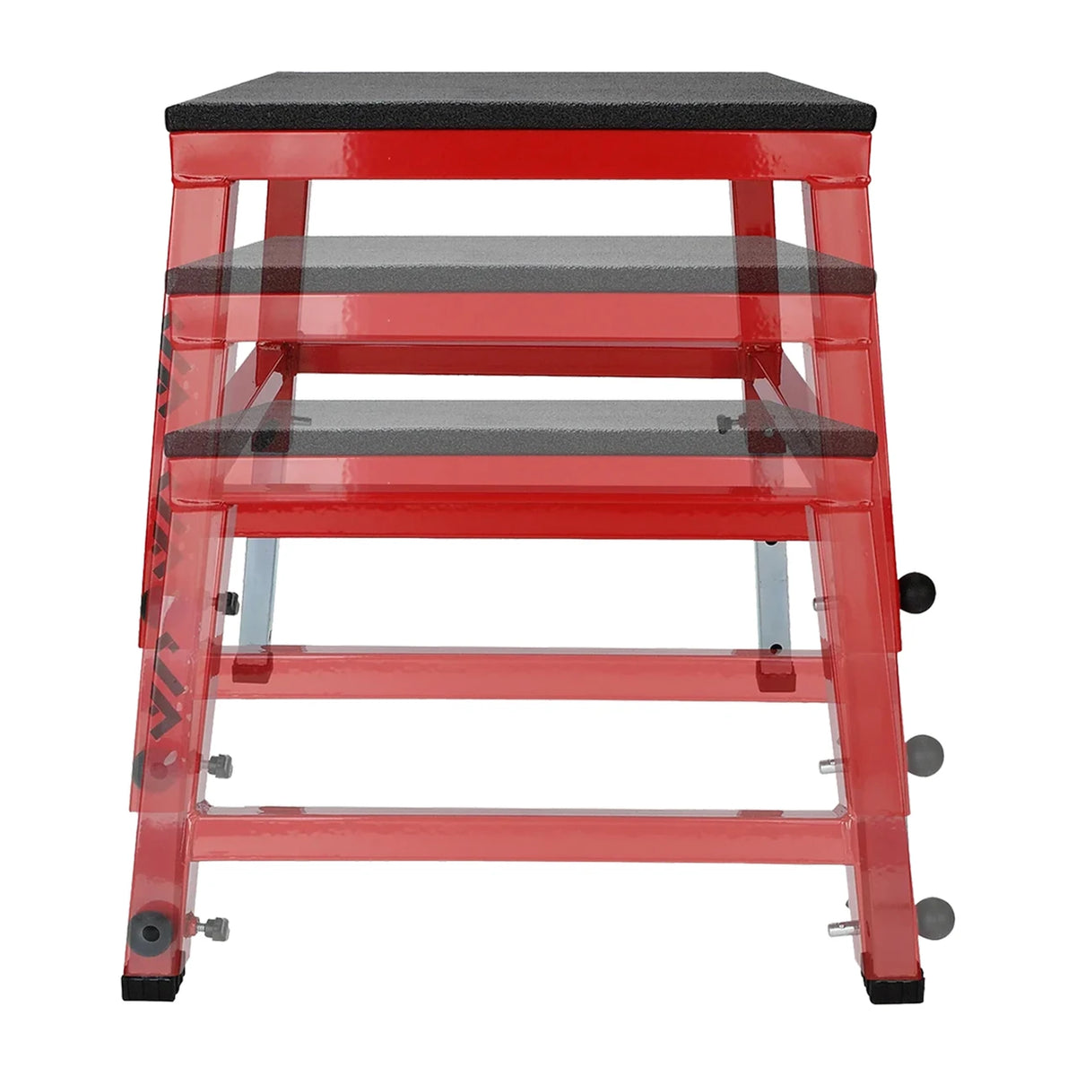 Champion Sports JFIT Adjustable Plyo Box 12" 16" 20" Height Settings Steel Frame (CMP-J-APB121620)