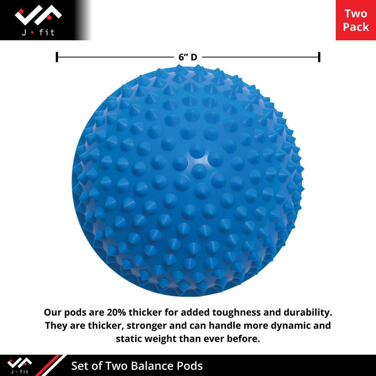 Champion Sports JFIT Balance Pod and Foot Fitness Dome 6"Diameter Blue Textured Surface (CMP-J-BALPOD)