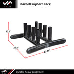 Champion Sports JFIT Olympic Barbell Support Rack Heavy-Duty Steel Storage Black (CMP-J-BBSRACK)