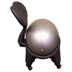 Champion Sports JFIT Elliptic Stability Ball Chair with Rolling Base Black (CMP-J-BCSTAB)
