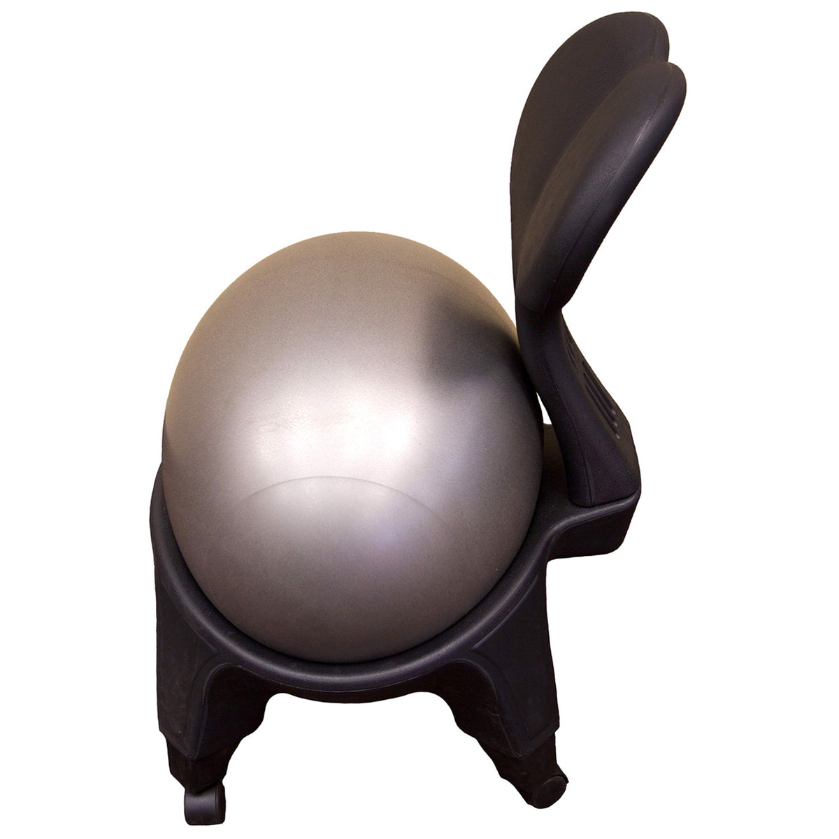 Champion Sports JFIT Elliptic Stability Ball Chair with Rolling Base Black (CMP-J-BCSTAB)