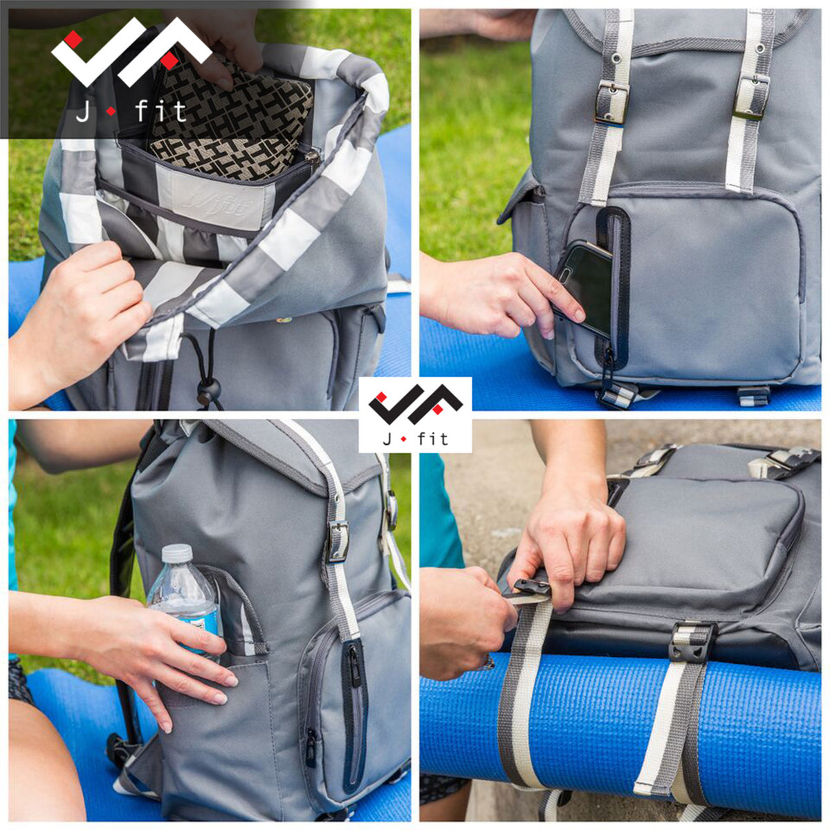 Champion Sports JFIT Cindy Duffel Bag Dark Gray Multi-Purpose 6"W x 12"L x 18"H (CMP-J-CINDY)