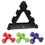 Champion Sports JFIT Dumbbell Set with Storage Stand 18 lb (CMP-J-DBSTL18)