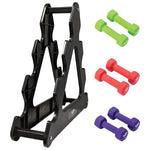 Champion Sports JFIT Dumbbell Set with Storage Stand 18 lb (CMP-J-DBSTL18)