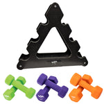 Champion Sports JFIT Dumbbell Set with Storage Stand 24 lb (CMP-J-DBSTL24)