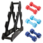 Champion Sports JFIT Dumbbell Set with Storage Stand 32 lb (CMP-J-DBSTL32)