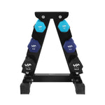 Champion Sports JFIT Dumbbell Set with Metal Storage Stand 46 lb (CMP-J-DBSTL46)