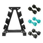 Champion Sports JFIT Dumbbell Set with Metal Storage Stand 74 lb (CMP-J-DBSTL74)