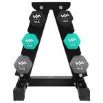 Champion Sports JFIT Dumbbell Set with Metal Storage Stand 74 lb (CMP-J-DBSTL74)