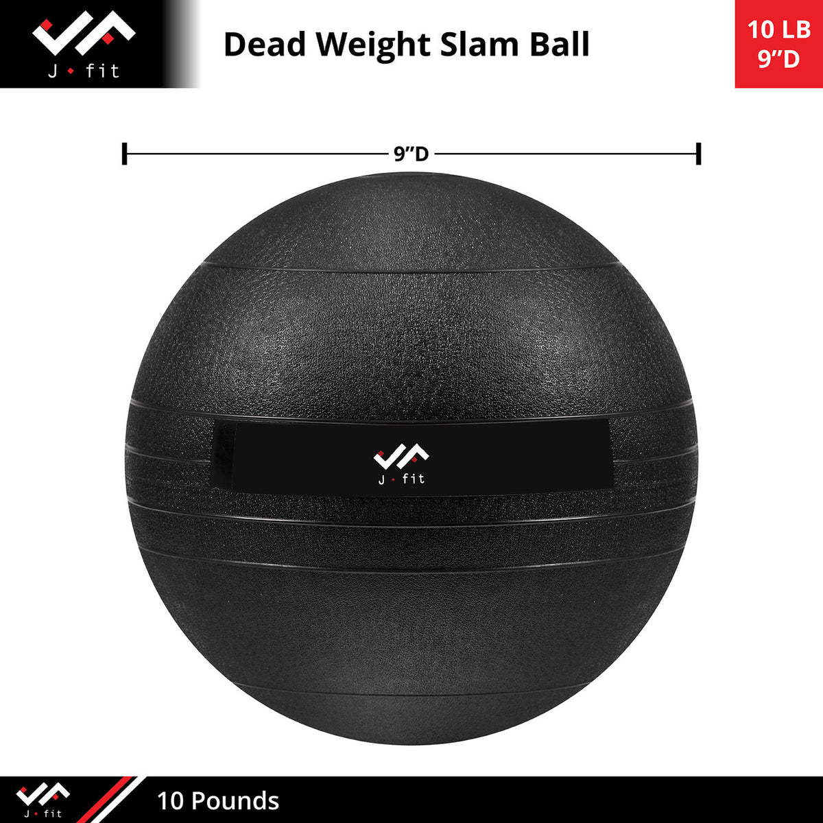 Champion Sports JFIT Dead Weight Slam Ball High-Impact Training 10 lb (CMP-J-DWSB10)