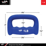 Champion Sports JFIT Neoprene Grip Weight Hand Training 1 lb Single (CMP-J-GWNEO1)