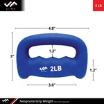 Champion Sports JFIT Neoprene Grip Weight Hand Training 2 lb Single (CMP-J-GWNEO2)