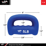 Champion Sports JFIT Neoprene Grip Weight Hand Training 5 lb Single (CMP-J-GWNEO5)