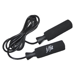 Champion Sports JFIT Speed Jump Rope Adjustable Steel Cable 110"L (CMP-J-JRBK)