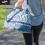 Champion Sports JFIT Maureen Ikat Expandable Travel Tote Bag Navy Cream 14