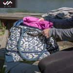 Champion Sports JFIT Maureen Ikat Expandable Travel Tote Bag Navy Cream 14