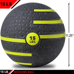 Champion Sports JFIT Dual Texture Medicine Ball Full-Body Training 15 lb (CMP-J-MBDT15)