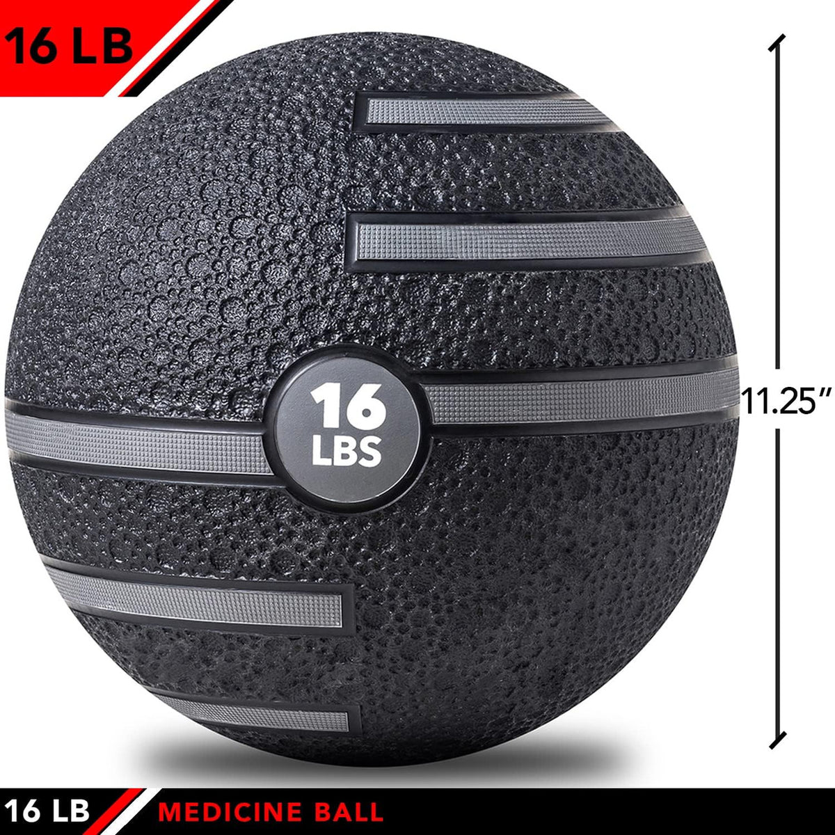 Champion Sports JFIT Dual Texture Medicine Ball Full-Body Training 16 lb (CMP-J-MBDT16)