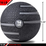 Champion Sports JFIT Dual Texture Medicine Ball Full-Body Training 16 lb (CMP-J-MBDT16)