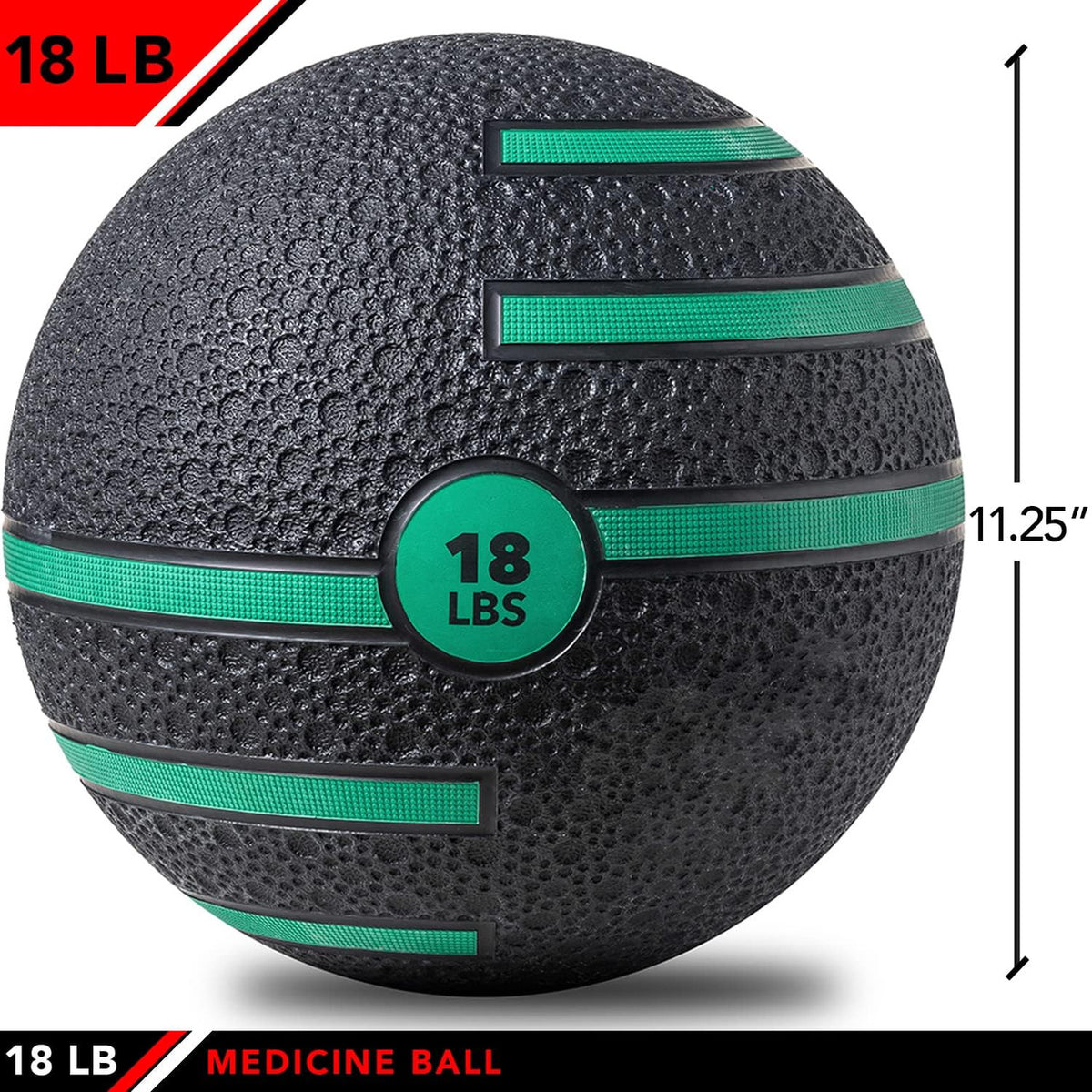 Champion Sports JFIT Dual Texture Medicine Ball Full-Body Training 18 lb (CMP-J-MBDT18)