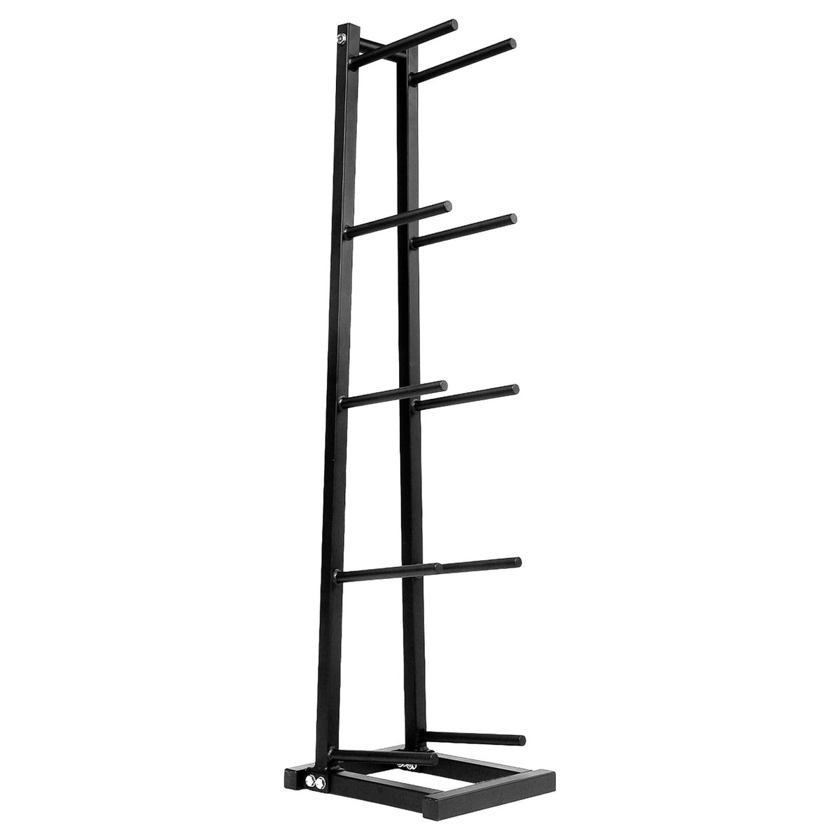 Champion Sports JFIT Medicine Ball Rack 5-Tier Freestanding Steel Storage Matte Black (CMP-J-MBRACK)