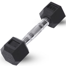 Champion Sports JFIT Rubber Hex Dumbbell Strength Training 5 lb Single (CMP-J-RHDB5)
