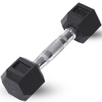 Champion Sports JFIT Rubber Hex Dumbbell Strength Training 5 lb Single (CMP-J-RHDB5)