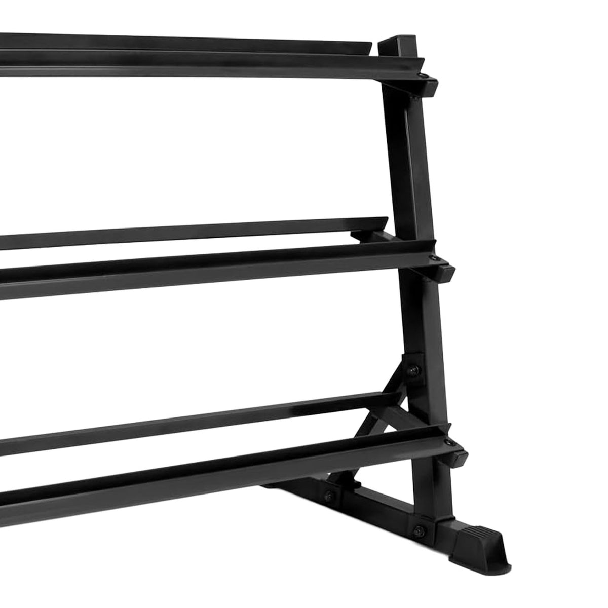 Champion Sports JFIT Rubber Hex Dumbbell Storage Rack 3-Tier Steel Rack 21"W x 58"L x 33"H (CMP-J-RHDRACK)