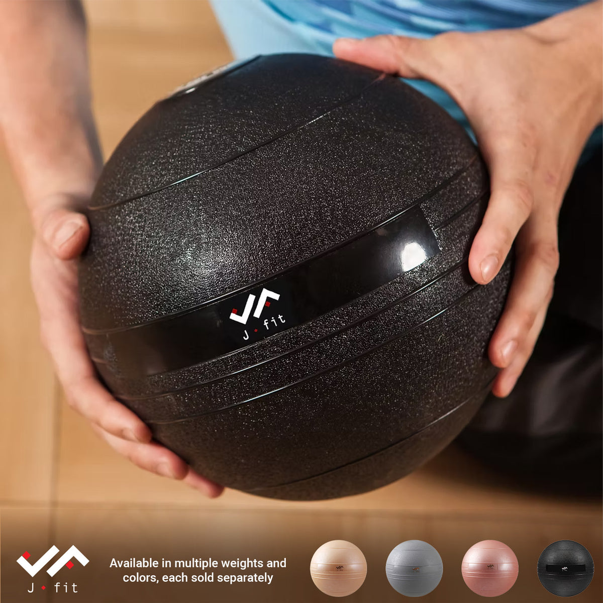 Champion Sports JFIT Star Tread Slam Ball High-Intensity Training 50 lb Star Pattern (CMP-J-SB50BK)