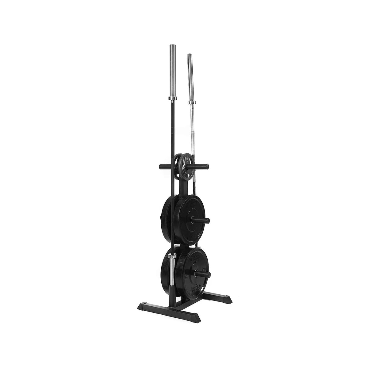 Champion Sports JFIT Weight Rack and Bar Holder Olympic Plate Storage 850 lb Capacity Black (CMP-J-WBHRACK)
