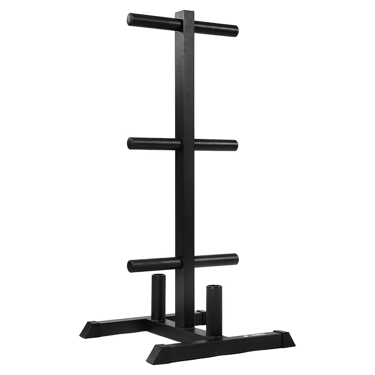 Champion Sports JFIT Weight Rack and Bar Holder Olympic Plate Storage 850 lb Capacity Black (CMP-J-WBHRACK)