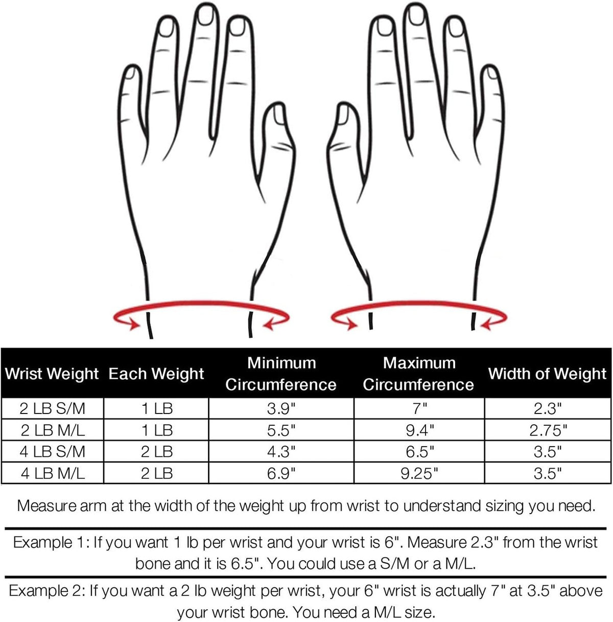 Champion Sports JFIT Adjustable Wrist Weights 2 lb Pair Small Medium (CMP-J-WW2SM-MD)