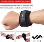 Champion Sports JFIT Adjustable Wrist Weights 1 lb Pair Small Medium (CMP-J-WW1SM-MD)
