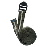 Champion Sports JFIT Yoga Strap 10 ft Green White Cotton with Non Slip Buckles (CMP-J-YSTRAP10GNWH)