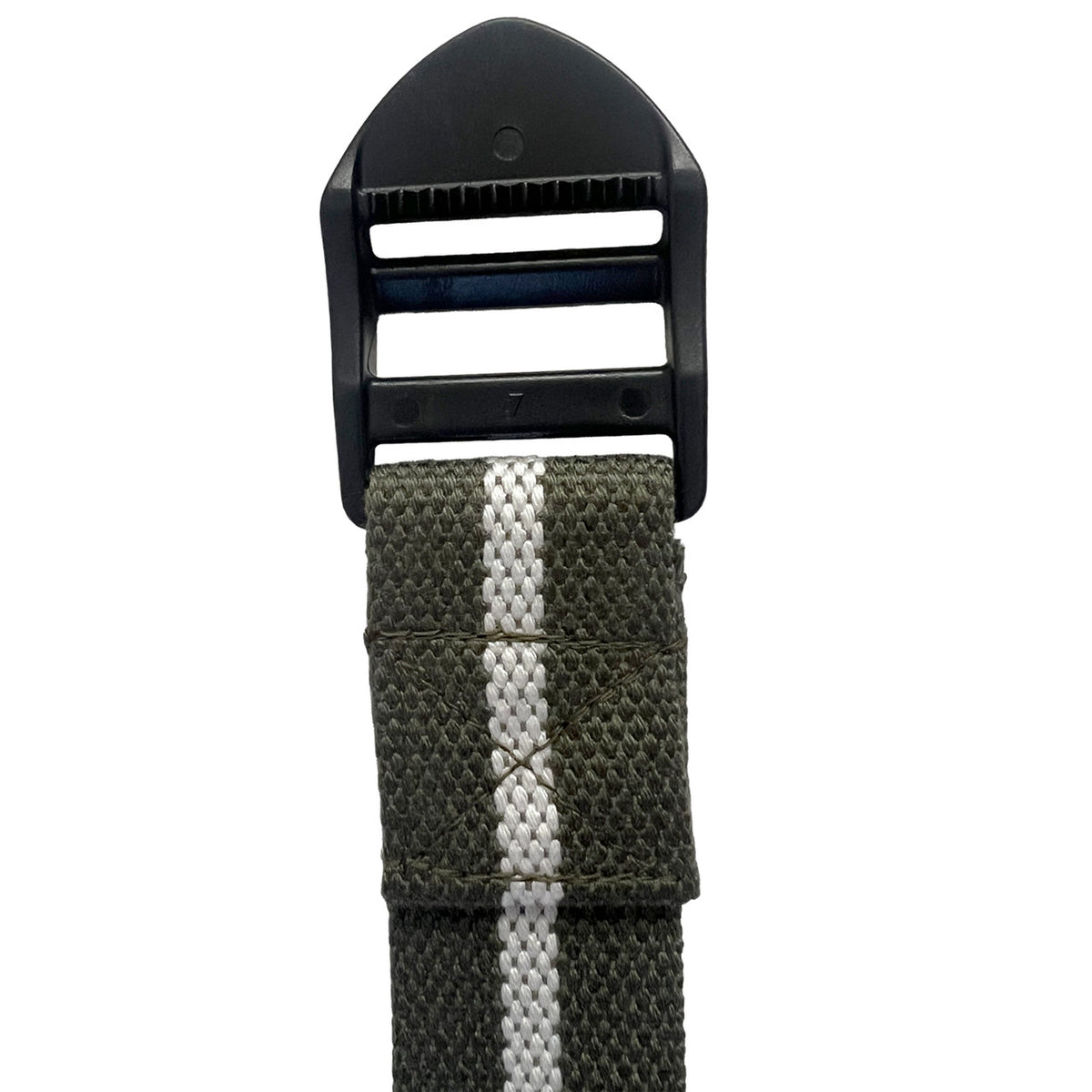 Champion Sports JFIT Yoga Strap 10 ft Green White Cotton with Non Slip Buckles (CMP-J-YSTRAP10GNWH)