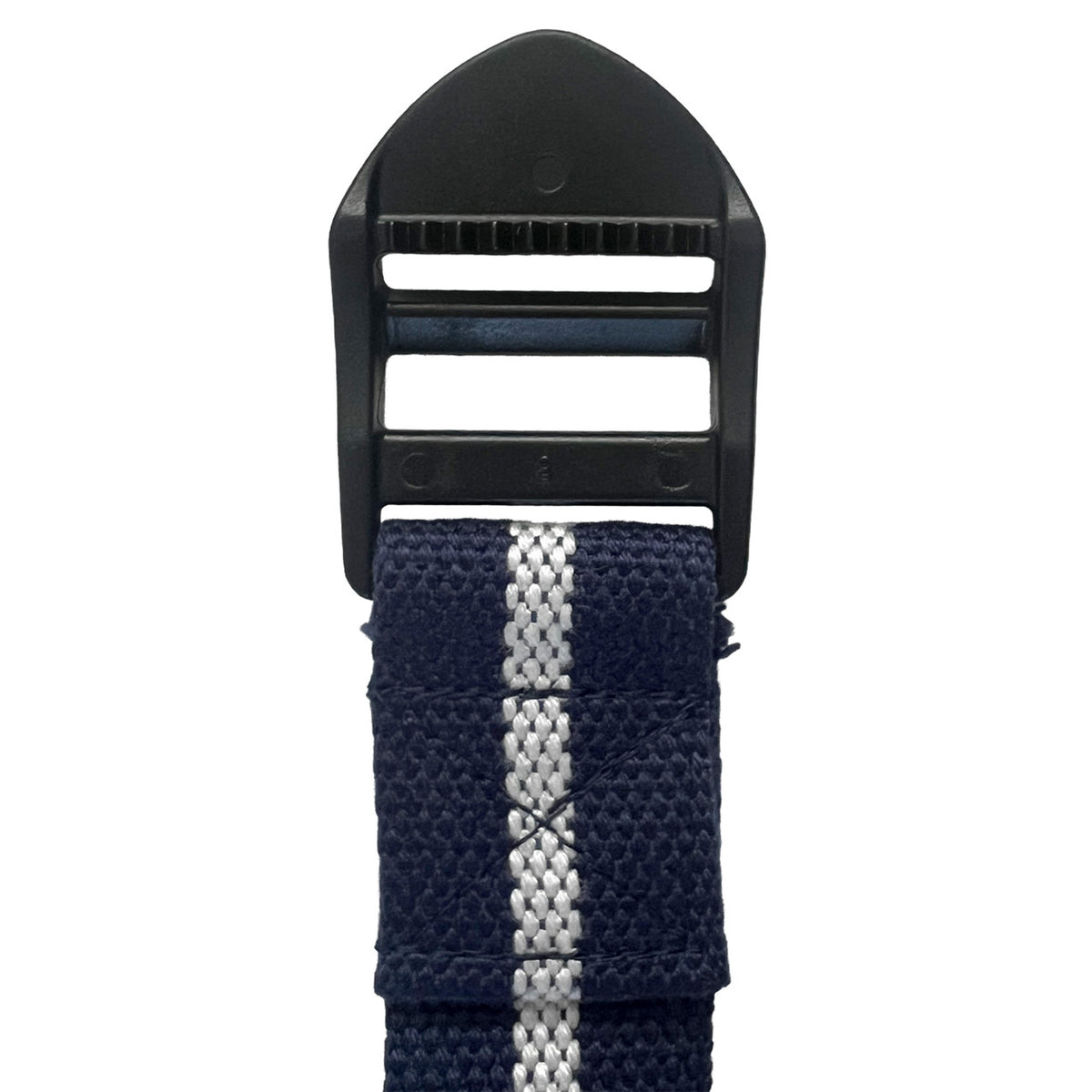 Champion Sports JFIT Yoga Strap 8 ft Navy Cream Cotton with Non Slip Buckles (CMP-J-YSTRAP8NYCM)