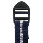 Champion Sports JFIT Yoga Strap 8 ft Navy Cream Cotton with Non Slip Buckles (CMP-J-YSTRAP8NYCM)