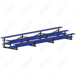 Jaypro Sports Bleacher  - 3 Row - Tip & Roll, Double Foot Plank, Powder Coated - 21' L (BLDP-321TRGPC)