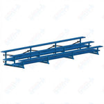 Jaypro Sports Bleacher  - 3 Row - Tip & Roll, Double Foot Plank, Powder Coated - 21' L (BLDP-321TRGPC)