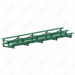 Jaypro Sports Bleacher  - 3 Row - Tip & Roll, Double Foot Plank, Powder Coated - 27' L (BLDP-327TRGPC)