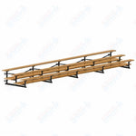 Jaypro Sports Bleacher  - 3 Row - Tip & Roll, Double Foot Plank, Powder Coated - 27' L (BLDP-327TRGPC)