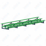 Jaypro Sports Bleacher  - 3 Row - Tip & Roll, Double Foot Plank, Powder Coated - 27' L (BLDP-327TRGPC)