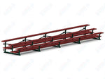 Jaypro Sports Bleacher  - 3 Row - Tip & Roll, Double Foot Plank, Powder Coated - 27' L (BLDP-327TRGPC)